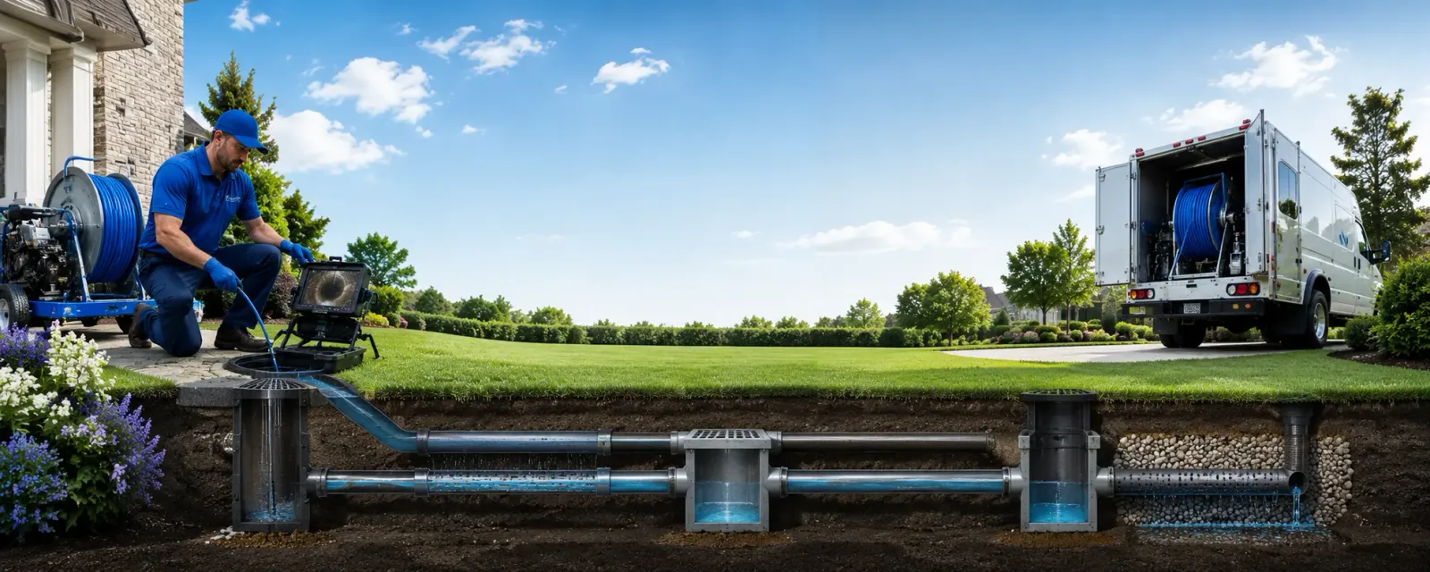 Outdoor drain cleaning information for Palermo, ME